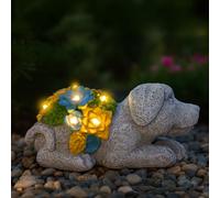 ILFD Group Ltd Solar Dog Garden Ornament in Grey | Size: 6 Pack ILFD Group Ltd Grey 6 Pack