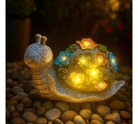 ILFD Group Ltd Solar Snail Garden Ornament in Grey | Size: 2 Pack ILFD Group Ltd Grey 2 Pack