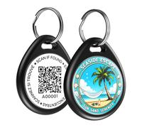 ilFindYou Dog Tags Personalized for Pets, Hawaii QR Code Dog Name Tags for Pet Collar, Online Profile, Scan Location Alerts, (Black Hawaii)