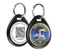 ilFindYou Dog Tags Personalized for Pets, Lighthouse Pattern QR Code Dog Name Tags for Pet Collar, Online Profile, Scan Location Alerts, (Black Lighthouse)