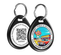 ilFindYou Dog Tags Personalized for Pets, Motels QR Code Dog Name Tags for Pet Collar, Online Profile, Scan Location Alerts, (Black Motels)