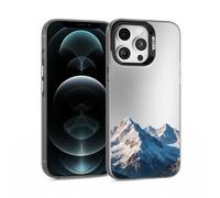 ILFINDYOU for iPhone 12 Pro Max Case, Mountains Pattern Design Soft TPU Shockproof Protective Phone Cover, Slim Fit with 1mm Raised Screen & 2mm Raised Camera Edge Protection for Women Men Girls