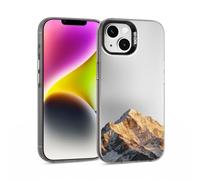 ILFINDYOU for iPhone 14 Case, Mountains Pattern Design Soft TPU Shockproof Protective Phone Cover, Slim Fit with 1mm Raised Screen & 2mm Raised Camera Edge Protection for Women Men Girls