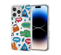 ILFINDYOU for iPhone 14 Pro Max Case, TPU, Drop Protect, Cartoon Sticker