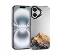 ILFINDYOU for iPhone 16 Case, Mountains Pattern Design Soft TPU Shockproof Protective Phone Cover, Slim Fit with 1mm Raised Screen & 2mm Raised Camera Edge Protection for Women Men Girls