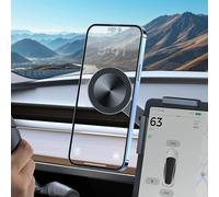 ILGNIMZ Aluminum Alloy Tesla Phone Mount【Ultra-Strong Magnetic Base】 Foldable Hidden Car Mount for Tesla Model 3/Y/Cybertruck, Durable MagSafe Phone Holder Fit All Devices, Tesla Accessories