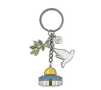 Ilhaam Soul of Al-Aqsa Keyring, Islamic Keychain with Dome of the Rock Design, Muslim Gift Honouring Masjid Al-Aqsa, Spiritual Reminder, Lightweight and Durable