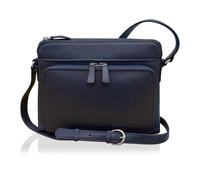 ili New York 6333 Leather Shoulder Handbag Side Organizer, Classic Navy, One Size