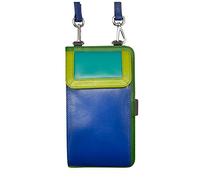 ili New York 6363 Leather Smartphone Crossbody with RFID Blocking Lining (Cool Tropics)