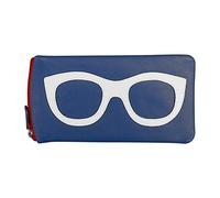 ili New York 6462 Leather Eyeglass Case Blue Size: One size