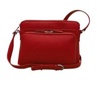 ili New York Genuine Leather Crossbody Bags for Women - Premium RFID Blocking Shoulder Bag Organizer with Adjustable Strap, Red, One Size