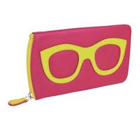 ili New York Ladies Leather Colourful Glasses Case Spectacles Sun Summer - Indian Pink/Pear
