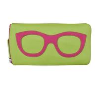 ili New York Ladies Leather Colourful Glasses Case Specticles Sun Summer - Pear/Indian Pink