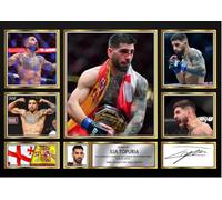 Ilia Topuria UFC Star Poster Print - Featherweight Champion Wall Art for Fans, A4 Poster + Black Frame