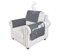 ILiemao 3 or 4 or 5 Pieces Sofa Headrest Cover for Recliner Chair with Storage Pockets Non Slip Armrest Cover Fuzzy Couch Cover Washable Furniture Protector(F3,3 piece set)