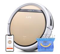 ILIFE V5s Plus Robot Vacuum and Mop Combo Works with 2.4G Wi-Fi/App/Alexa, Automatic Self-Charging Robotic Vacuum Cleaner, Slim and Quiet, Cleans Hard Floors Carpets and Pet Hair (V5s Pro Upgrade)