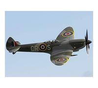 Iliff Chowells Military UK RAF Spitfire Fighter Plane Photo Premium Wall Art Canvas Print 18X24 Inch