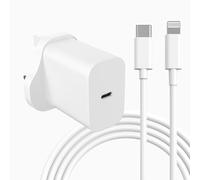 ilikable 20W iPhone Fast Charger with 2M USB C to Lightning Cable, PD Power Adapter for iPhone 14 13 Mini 12 11 Pro Max, iPad Pro AirPods White
