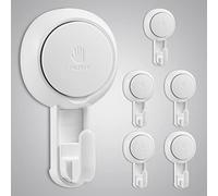 ilikable Bathroom Suction Hook 4 Packs, Detachable and Reusable Door Hook for Wreath Easy to Install Heavy Duty Hooks for Hanging Shower Towel Cloth Key Wall & Window Suction Hooks for up to 15 Lbs.