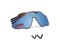 iLikeo PRO+ Polycarbonate Polarized Replacement Lenses & Nose Pads for Oakley Jaw-breaker OO9290 Sunglasses - Silver Titanium