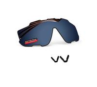 iLikeo PRO+ Polycarbonate Replacement Lenses & Nose Pads for Oakley Jaw-breaker OO9290 Sunglasses, Pro+ Black Iridium - Mirrorcoated Polarized, For Jaw-breaker OO9290 Frame