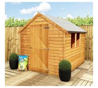 iLikeStores 7 X 5 Shed Value Overlap - Apex Wooden Bike Store / Garden Shed - 2 Windows - Single Door - 7Ft X 5Ft (2.05M X 1.62M)