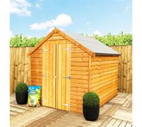iLikeStores 8 X 6 Shed Super Value Overlap - Apex Wooden Bike Store / Garden Shed - Windowless - Double Doors - 8Ft X 6Ft (2.39M X 1.83M)