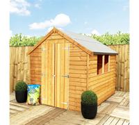 iLikeStores 8 X 6 Shed Value Overlap - Apex Wooden Bike Store / Garden Shed - 2 Windows - Double Doors - 8Ft X 6Ft (2.39M X 1.83M)