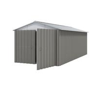 iLikeStores 9Ft 1" X 16Ft 4" Apex Metal Garden Shed - Grey (9Ft 1" X 16Ft 4" / 9"1' X 16"4' / 2.8M X 5.0M)