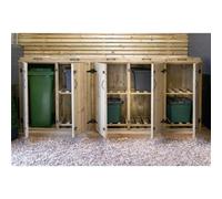 iLikeStores Wheelie Bin (1X 240L) And Quadruple Recycling Box Chest Store (X8)