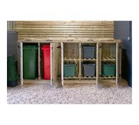 iLikeStores Wheelie Bin (2X 240L) And Quadruple Recycling Box (X6) Chest Store