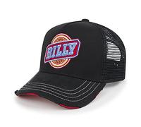 ililily Premium Billy Beer Embroidery Vintage Baseball Cap Casual Trucker Hat, Black - Billy