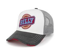 ililily Premium Billy Beer Embroidery Vintage Baseball Cap Casual Trucker Hat, Grey - Billy