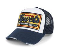 ililily Premium Howels Embroidery Vintage Baseball Cap Distressed Trucker Hat, Navy, X-Large