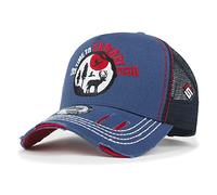 ililily Time to Embroidered Baseball Cap Colorful Stitch Mesh Trucker Hat, Explore
