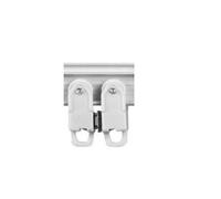 ILine Pack Of 4 White Metal Curtain Track Magnetic Roller Closers Gliders