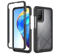 ILING Trasparente Case for Xiaomi Mi 10T / Mi 10T Pro 5G, 360° Full Body Protection Cover with Built-in Screen Protector, Shockproof Hard PC + Silicone TPU Bumper Case Cover (Black)