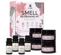 Ilios Olfactory Smell Training Kit, 4 Essential Oils, All Natural Stimulating Aromatherapy for Loss of Senses with Lemon, Clove, Rose, Eucalyptus, and Accessories