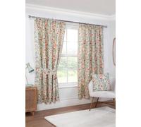 ILIV Sundour Pencil Pleat Curtains Amaryllis Taped Top Curtain Pair Cream 90x90 (229x229cm)
