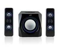 iLive Portable Wireless Speaker System with Built-In Subwoofer, 7.28 x 8.86 x 7.28 Inches, Black (iHB23B)