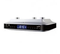 iLive Under The Counter Wireless Stereo Bluetooth Speaker, Digital Alarm Clock, Kitchen Timer, Dual HD Speakers, FM Radio LCD Display, LED Light, Easy Installation, Sleek Modern Home Décor