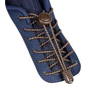 No Tie Shoelaces, Reflective Elastic Lock Shoe Laces by iLiveX, One Size Fits All Adult and Kids Shoes brown Size: Full Size