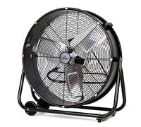 iLIVING 24" High Velocity Drum Fan Industrial, Commercial, Residential Air Circulator for Garage, Shop, Patio, Barn, Greenhouse, Speed Control 7700CFM, UL Listed,Black