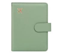 ILIYAH Passport Cover PU Leather Passport Holder Practical Travel Wallets RFID Blocking Passport Case with Card Slots Pen Holder Magnetic Closure(Green)