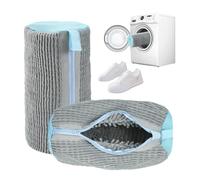 ILIYAH Shoe Washing Machine Bag - Reusable Laundry Bags for Shoe Cleaning Bag With Zipper 360°Soft Deep Cleaning for All Types Shoes(Grey)