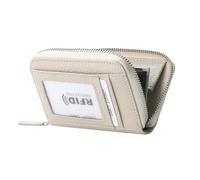 ILIYAH Women's Wallet Genuine Leather RFID Blocking Large Capacity Ladies Wallet Wristlet Clutch Card Holder Small Ladies Purse with ID Window（White）