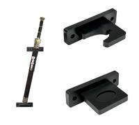 iLIZBay Vertical Katana Wall Mount Holder, Adjustable Samurai Sword Wall Hanger, Bamboo Slanted Display Rack for Wakizashi Ninja Tanto Spear Blade Collection, 1-slot