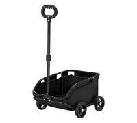 ilkqeppe Dog Trolleys on Wheels, Pet Stroller with Safety Belt, Folding Cats Dogs Stroller, Pet Strolling Cart for Travelling Shopping Walking Playing Black
