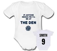 I'LL BE AT THE DEN Personalise FREE CUSTOMISATION Unique Baby Vest Baby Grow Babygrow Cute Novelty Boys Girls Unisex Funny