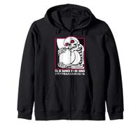 I'll Be Damned If I Die Sober Japanese FUNNY Skeleton Zip Hoodie